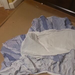 Tommy Hilfiger Blue and White Plaid Fabric